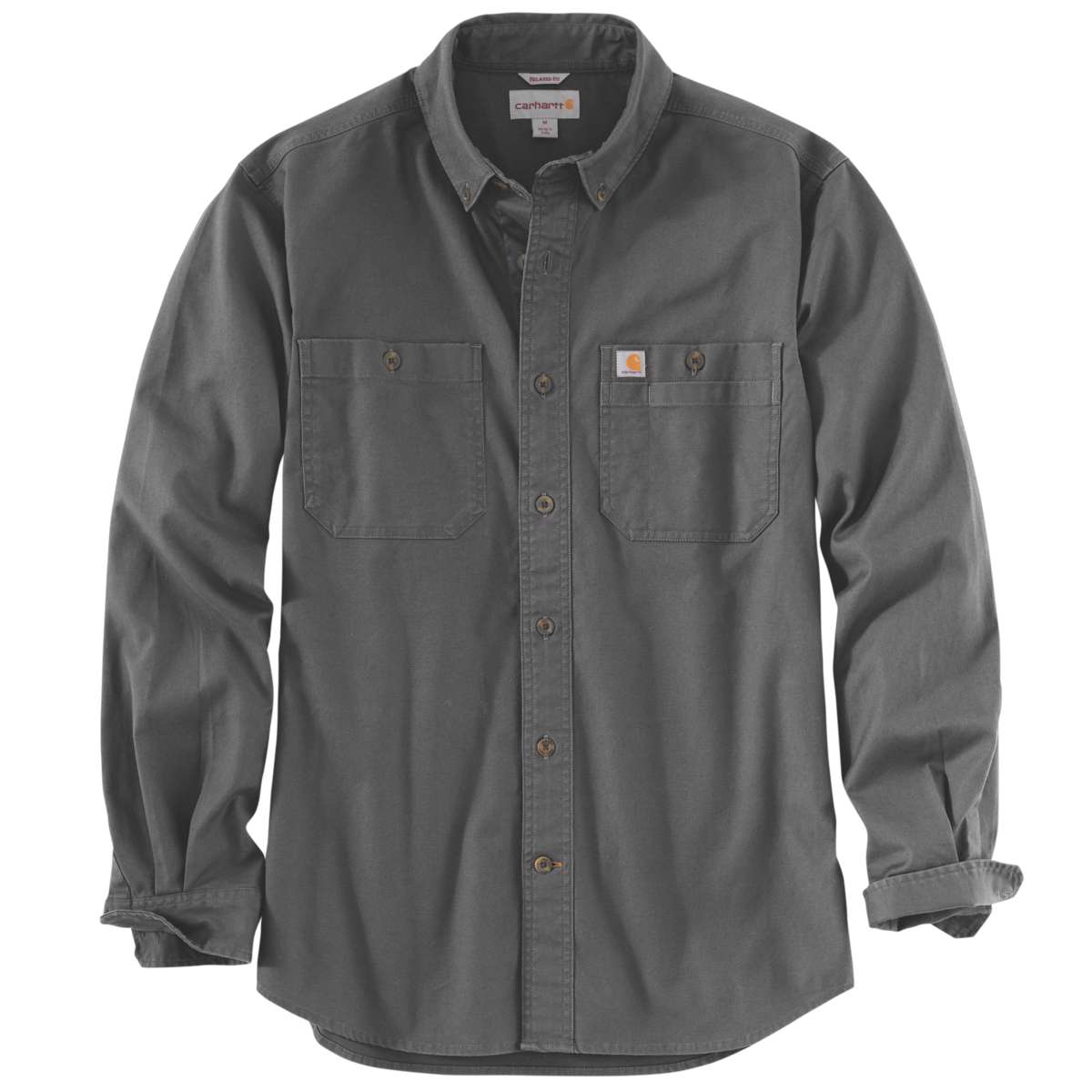 103554 – Carhartt Men’s Rugged Flex Relaxed Fit Midweight Canvas Long-Sleeve Shirt