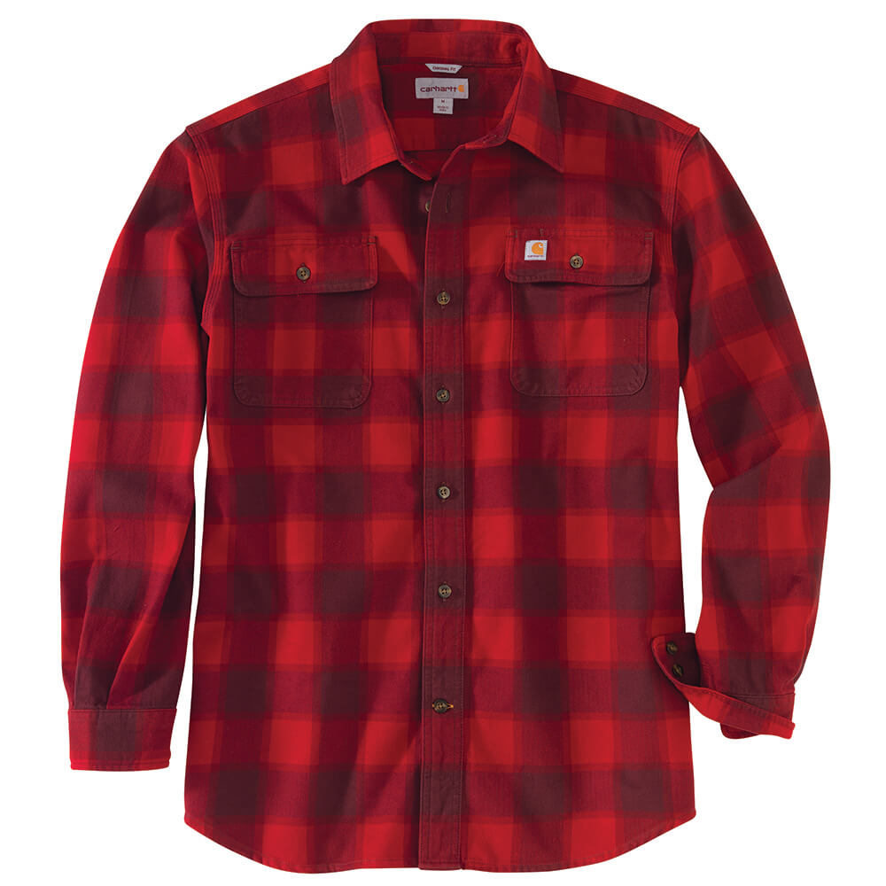 103822 – Carhartt Men’s Loose Fit Heavyweight Flannel Long Sleeve Plaid Shirt