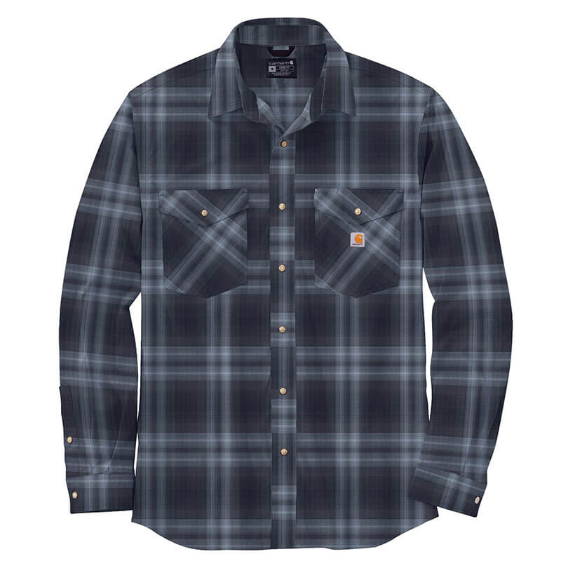 105436 – Carhartt Men’s Rugged Flex Relaxed Fit Midweight Flannel Long-Sleeve Snap-front Plaid Shirt