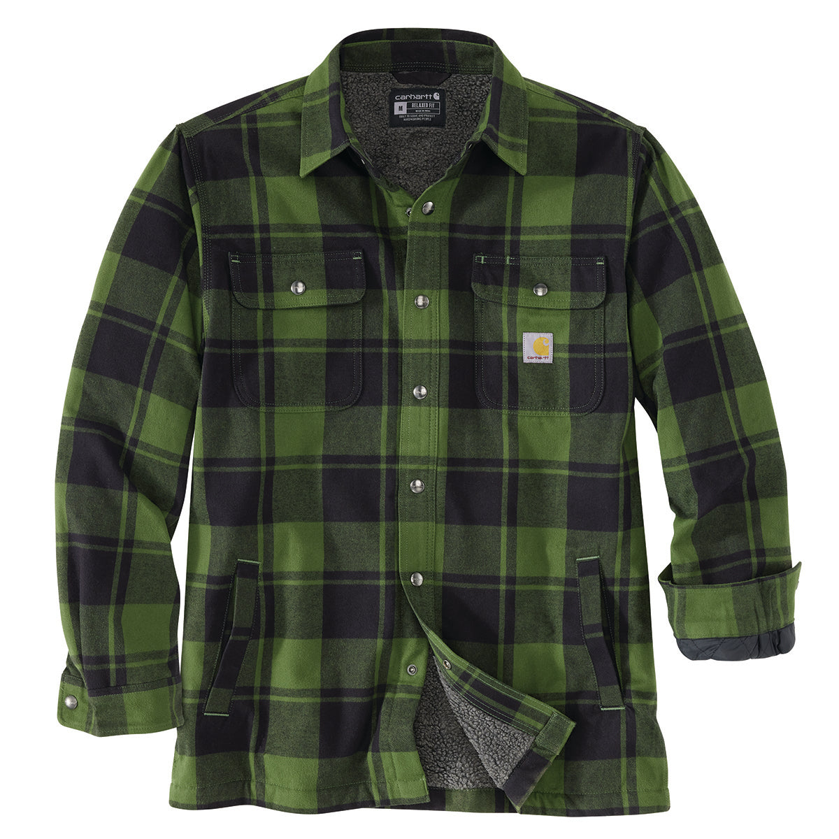 105939 – Relaxed Fit Flannel Sherpa-Lined Shirt Jac