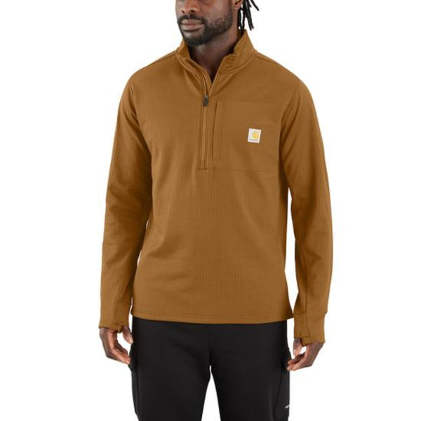 Carhartt Men’s Force Relaxed Fit Mock Neck 1/2 Zip Long Sleeve