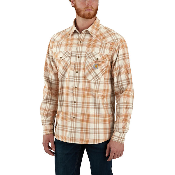 Carhartt Men’s Montana Relaxed Fit Lightweight Plaid Button-Down Work Shirt