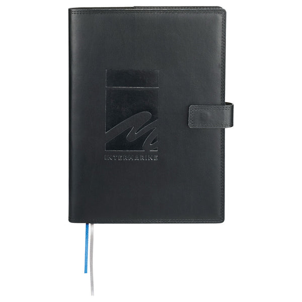 JournalBooks Black Uptown Refillable Leather Notebook