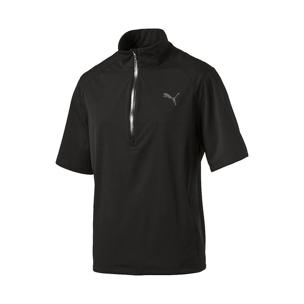 Puma Golf Men’s Black Short Sleeve Rain Golf Popover