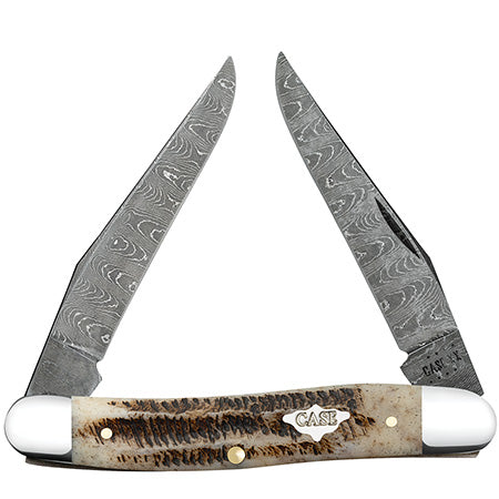 77463 MUSKRAT – VINTAGE BONE – DAMASCUS BLADES