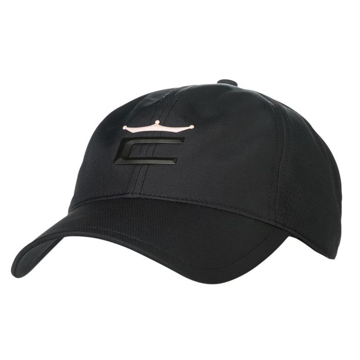 WOMEN’S CROWN ADJUSTABLE GOLF CAP – Black