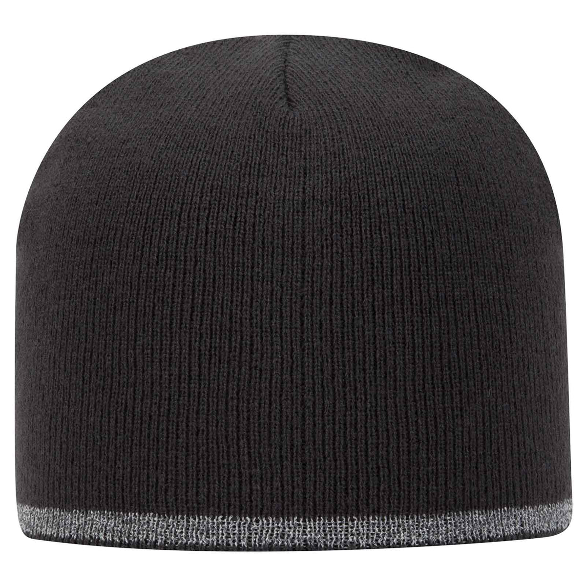 Otto 9 Inch Classic Knit Beanie w/ Reflective Stripe, Acrylic Knit Cap – 91-1237