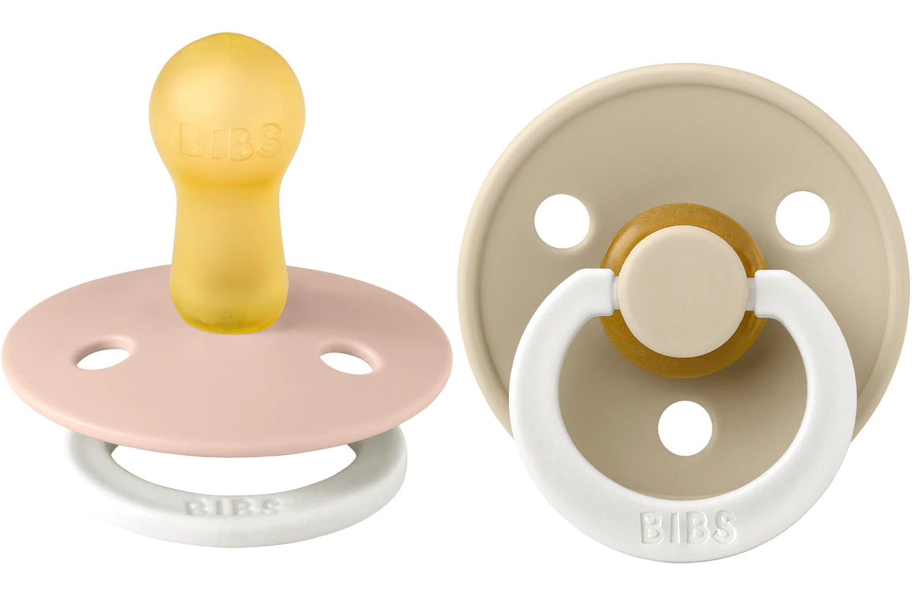 BIBS Pacifier 2 PK-Blush GLOW | Vanilla/Blush