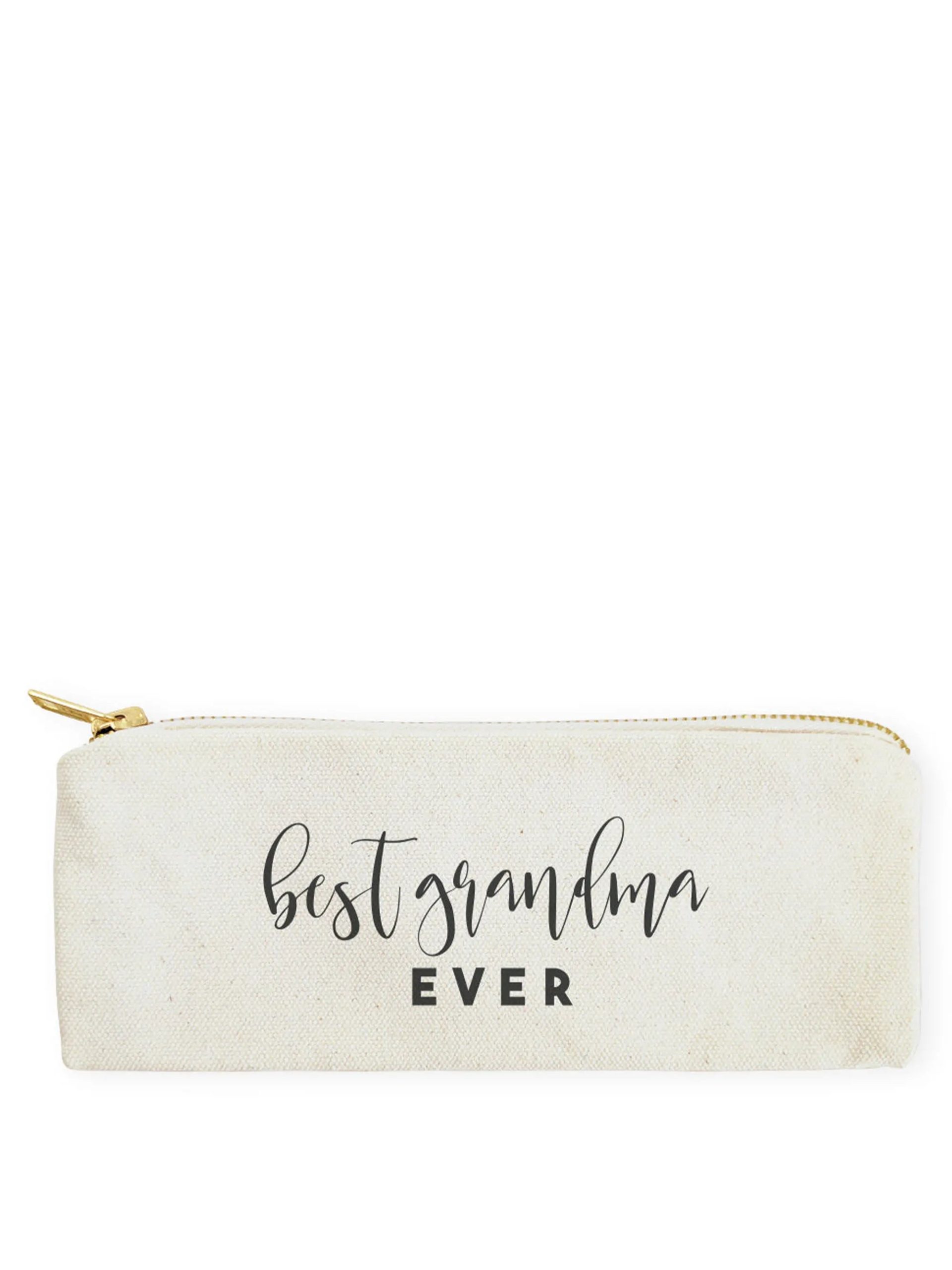 Best Grandma Ever Cotton Canvas Pencil Case and Travel Pouch