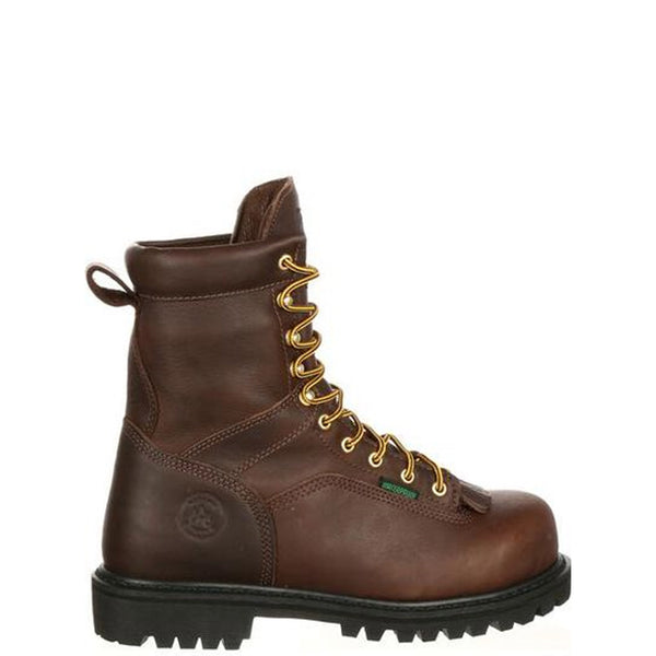 Georgia Boot Men’s Lace-to-Toe 8″ Waterproof Steel Toe Logger Boot