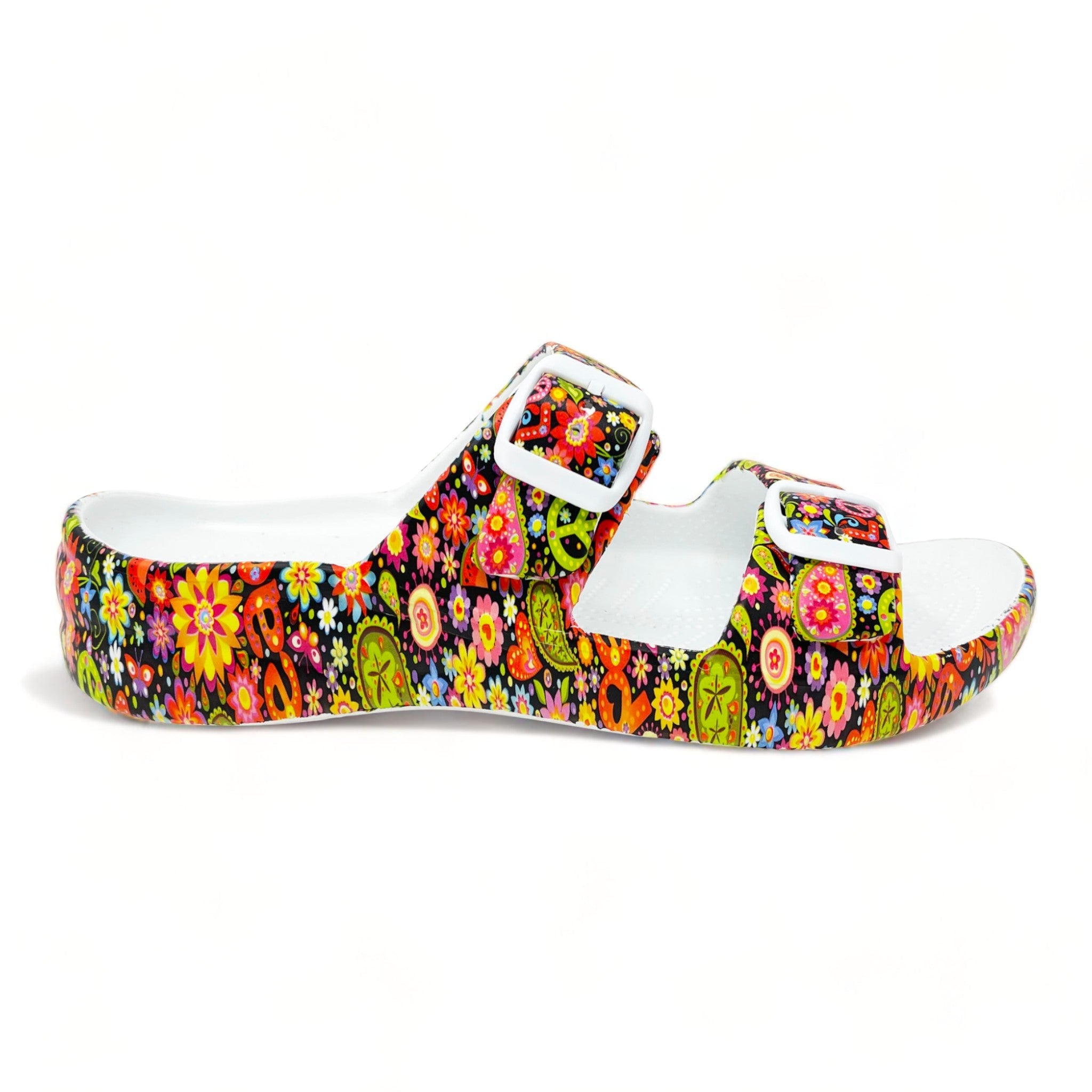 Women’s PAW Print Adjustable 2-Strap Sandals – Peace Out