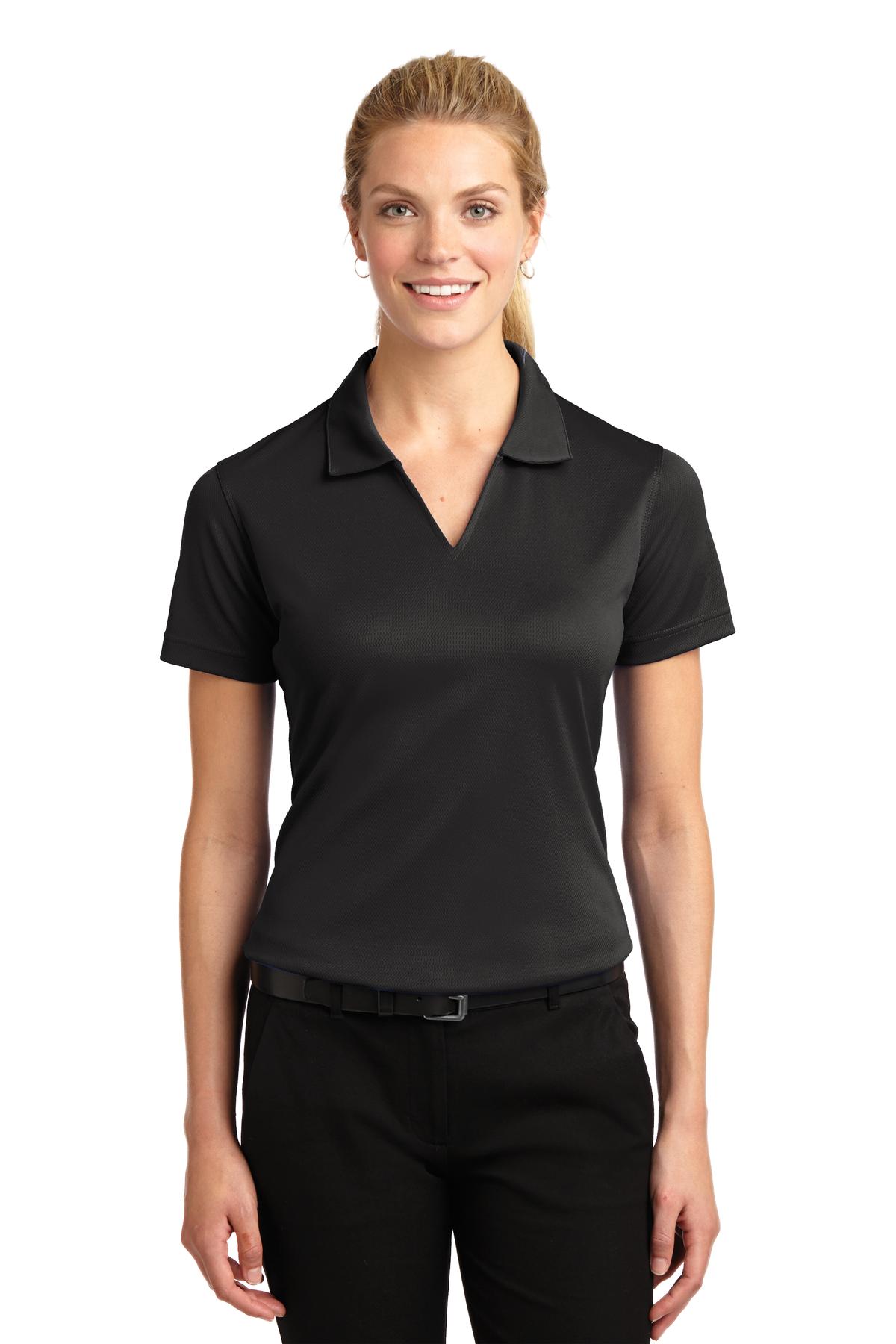 Sport-Tek® Ladies Dri-Mesh® V-Neck Polo. L469