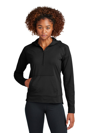 Sport-Tek LST856 Ladies Sport Wick Stretch 1/2 Zip Hoodie