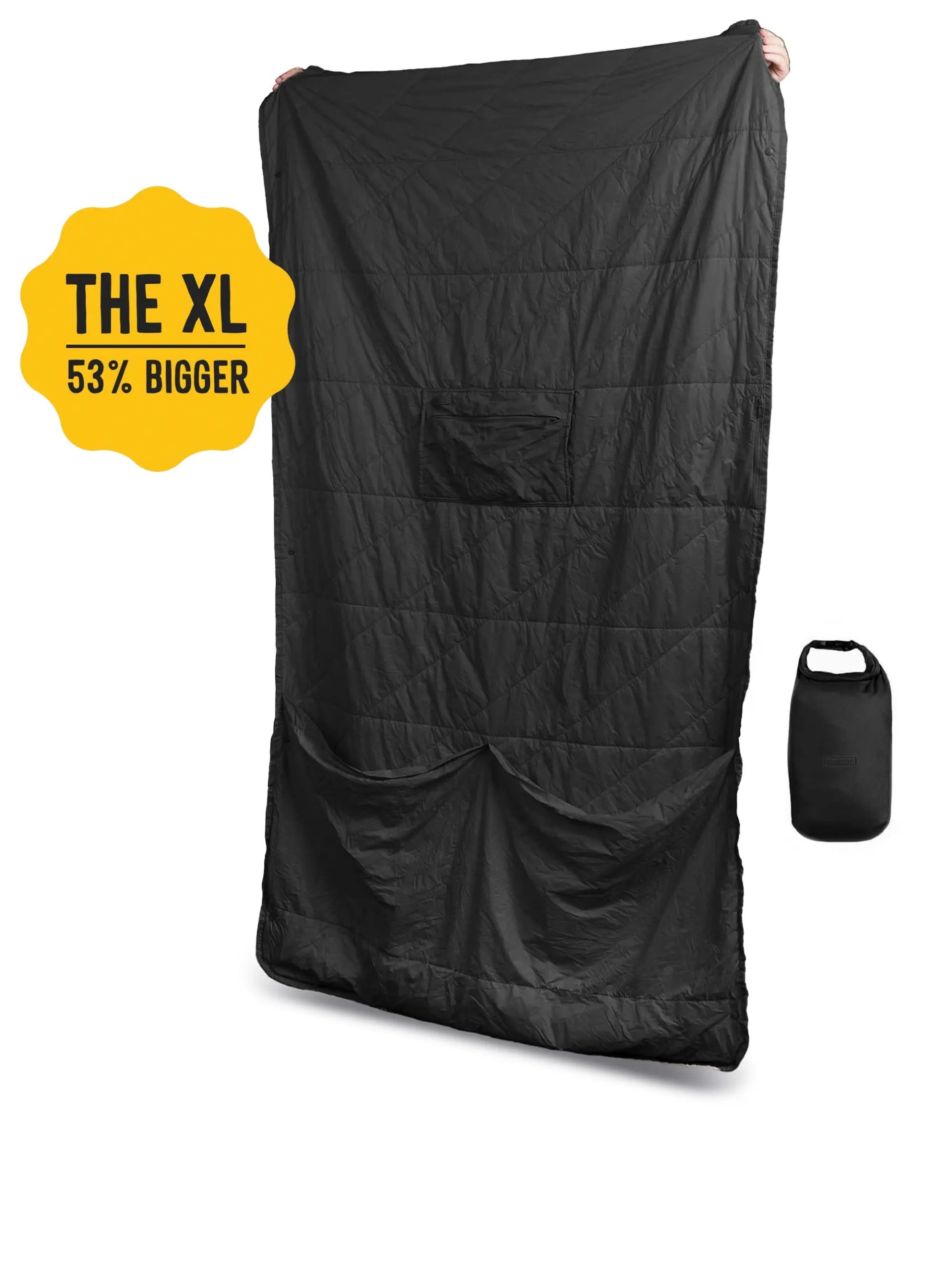 Layover™ XL Travel Blanket – Insulated & Packable | Black