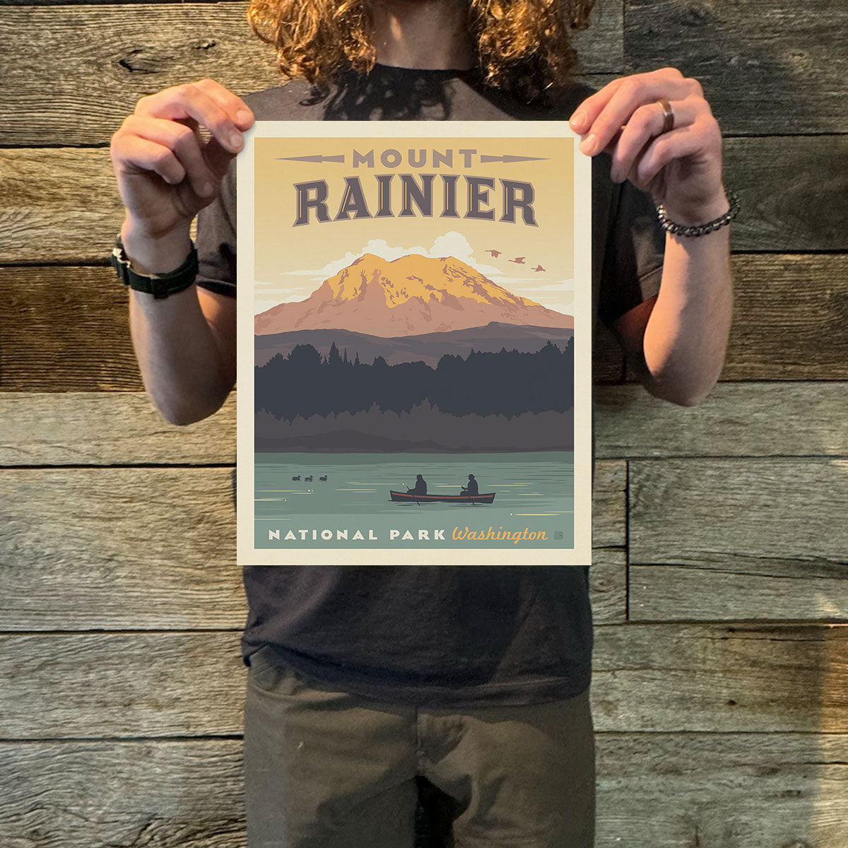 Mount Rainier National Park (63 National Parks) Art Print