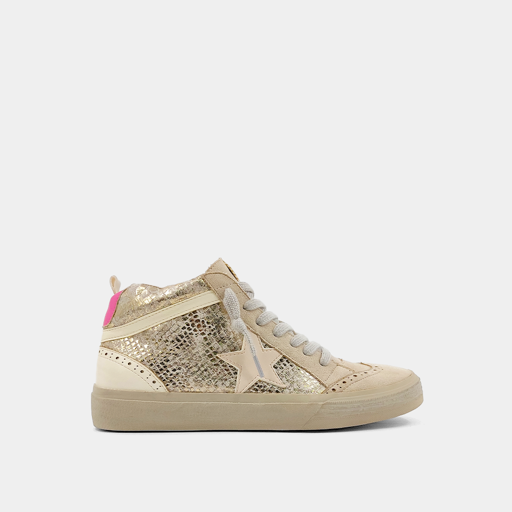 Paulina Gold Snake Sneaker