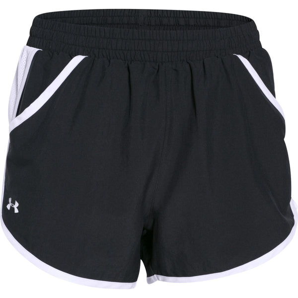 Under Armour Women’s Black-White-Reflective Fly By Short