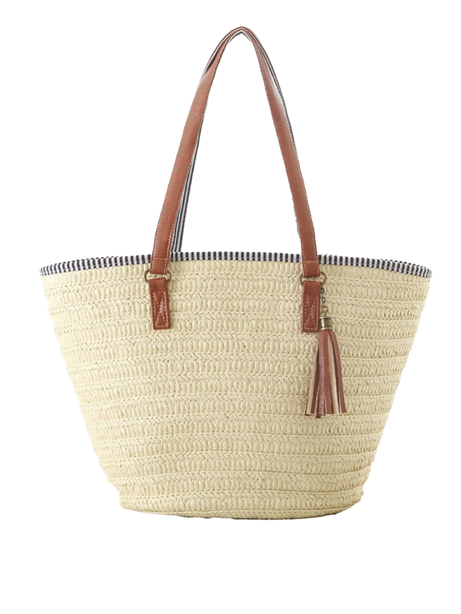 Summer Style Straw Tassel Tote Bag