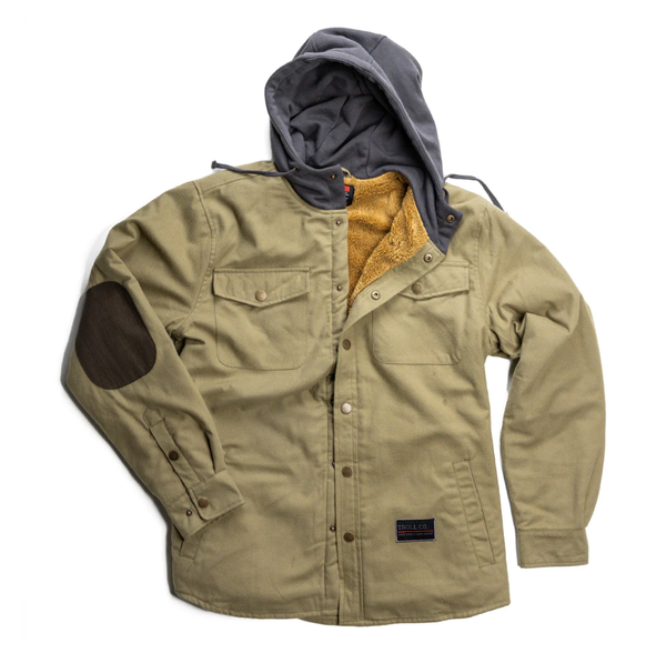 Troll Co. Men’s Elwood Hooded Snap-Up Sherpa-Lined Jacket