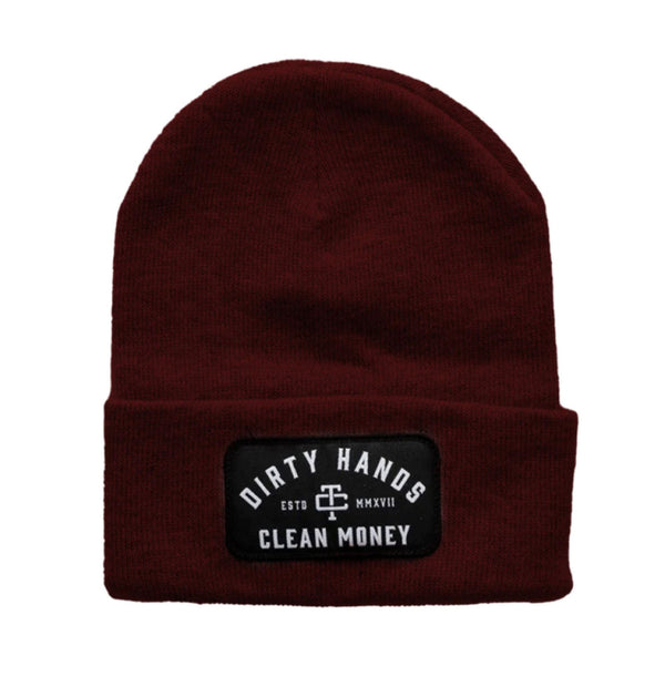 Troll Co. Premium “Dirty Hands Clean Money” Patch Knit Beanie