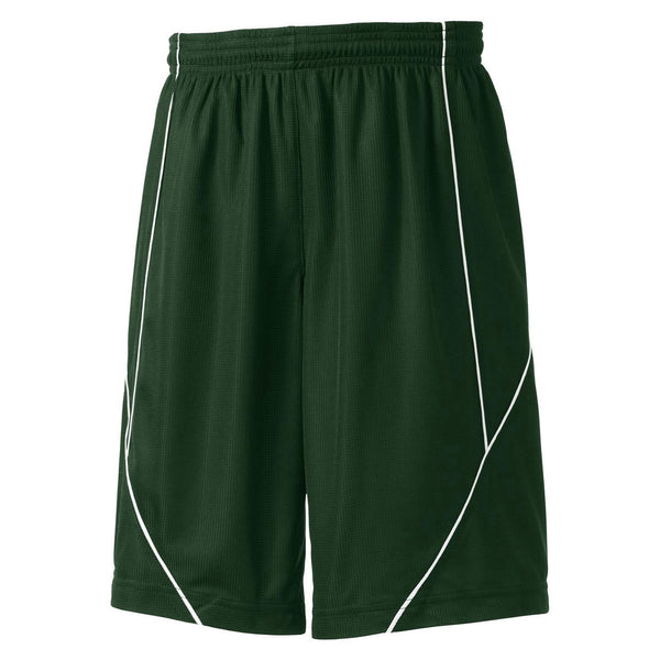 Sport-Tek Youth Forest Green PosiCharge Mesh Reversible Spliced Short