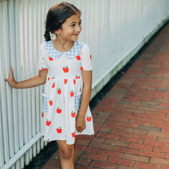 Red Apples Twirl Dress