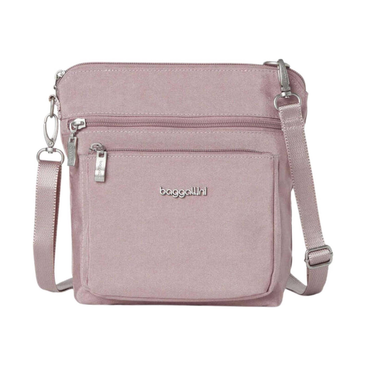 Baggallini Women’s Modern Pocket CrossBody – Blush Shimmer