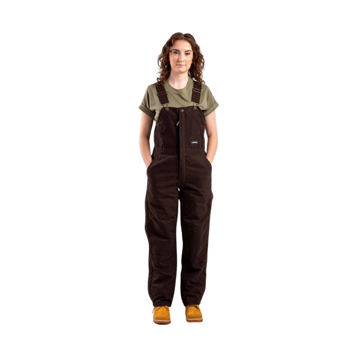 Berne Women’s Washed Insulated Bib overall – Dark Brown