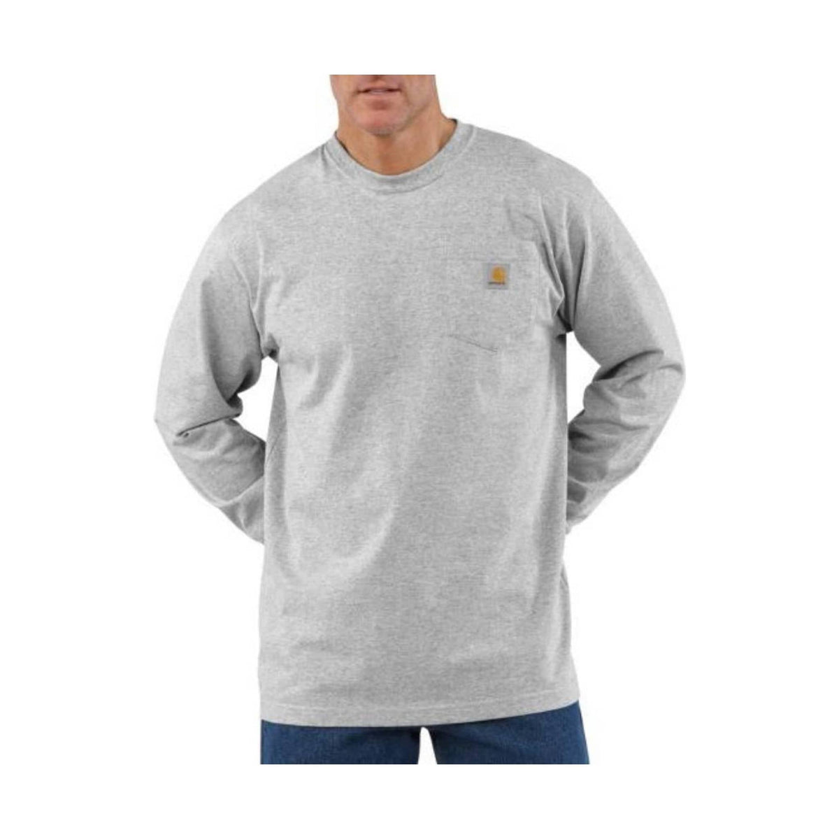 Carhartt Men’s Long Sleeve Workwear Pocket T-Shirt – Heather Gray