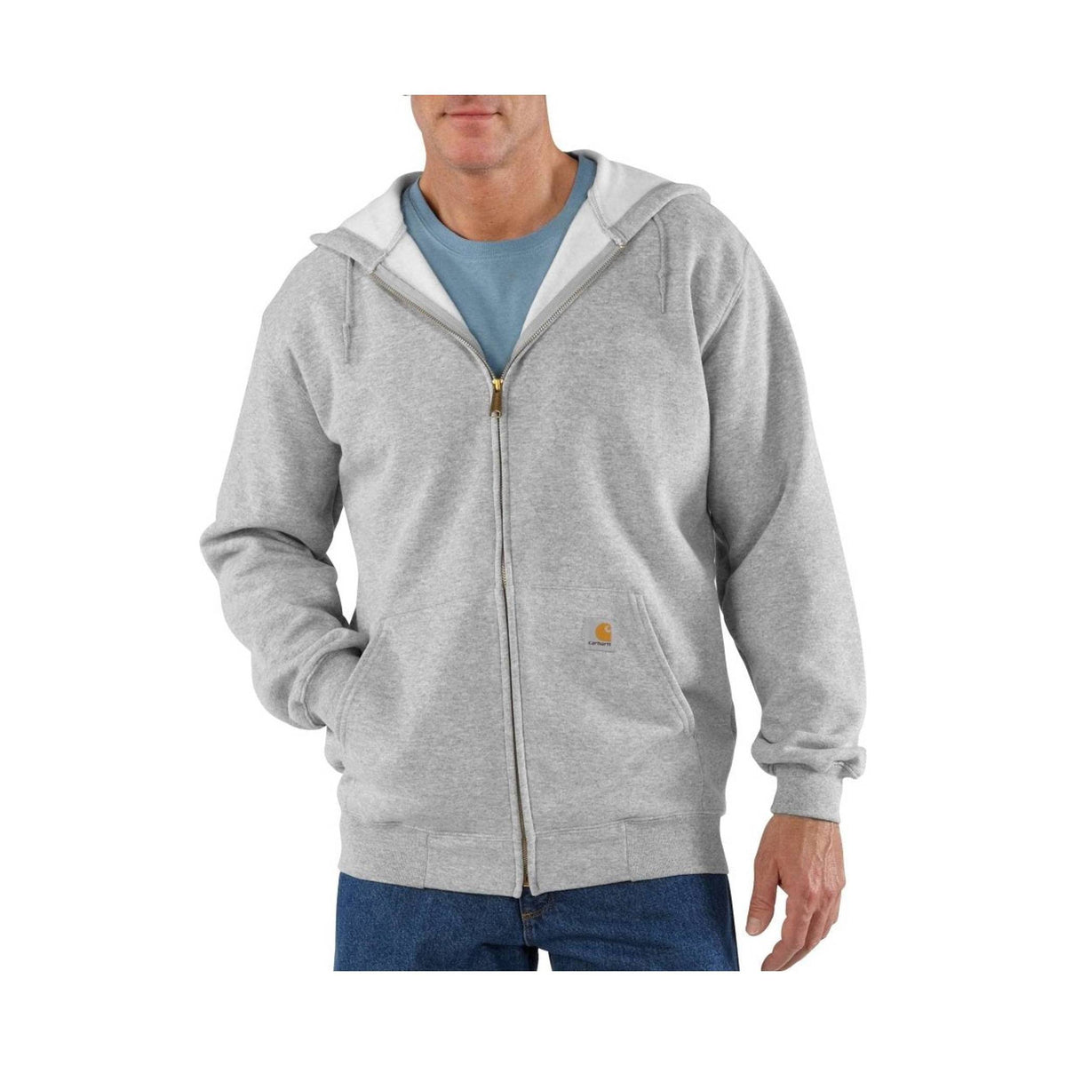 Carhartt Men’s Midweight Hooded Zip-Front Sweatshirt – Heather Gray