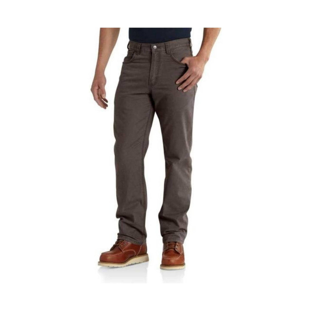 Carhartt Men’s Rugged Flex® Rigby Five Pocket Relaxed Fit Pant – Dark Coffee