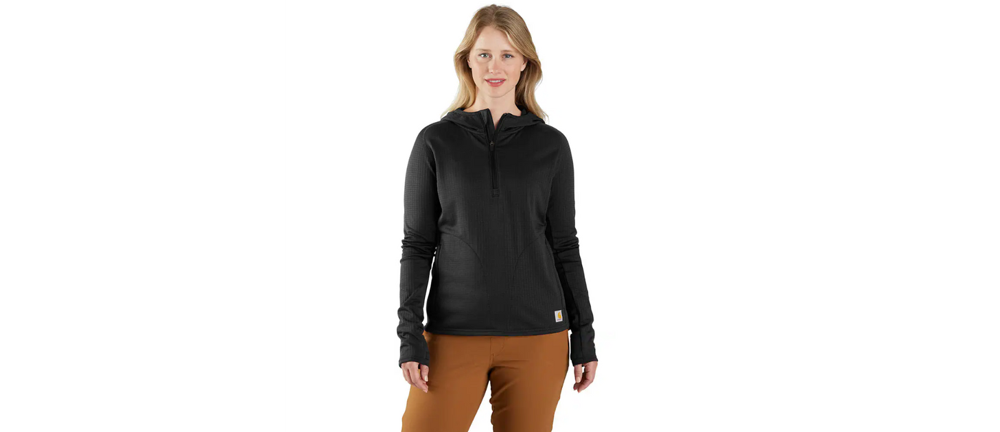 Carhartt Women’s Force Relaxed Fit Half-Zip Hooded T-Shirt 106456