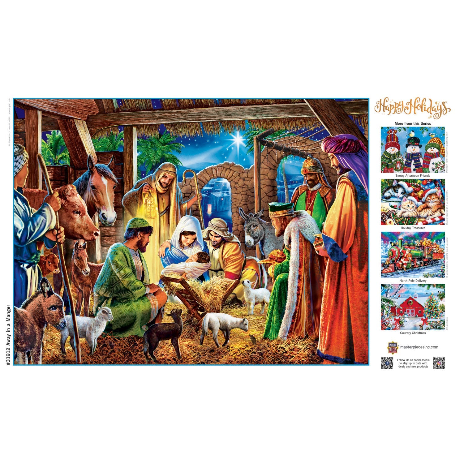 Happy Holidays – Away in a Manger 300 Piece EZ Grip Jigsaw Puzzle