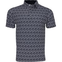 FootJoy Beach Print Lisle Previous Season Apparel Style Shirt in Navy / White