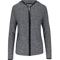 Ladies FootJoy Full Zip Space Dye Hoodie Previous Season Apparel Style Outerwear in Black