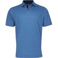 FootJoy Geometry Print Previous Season Apparel Style Shirt in Blue / Emerald / Navy