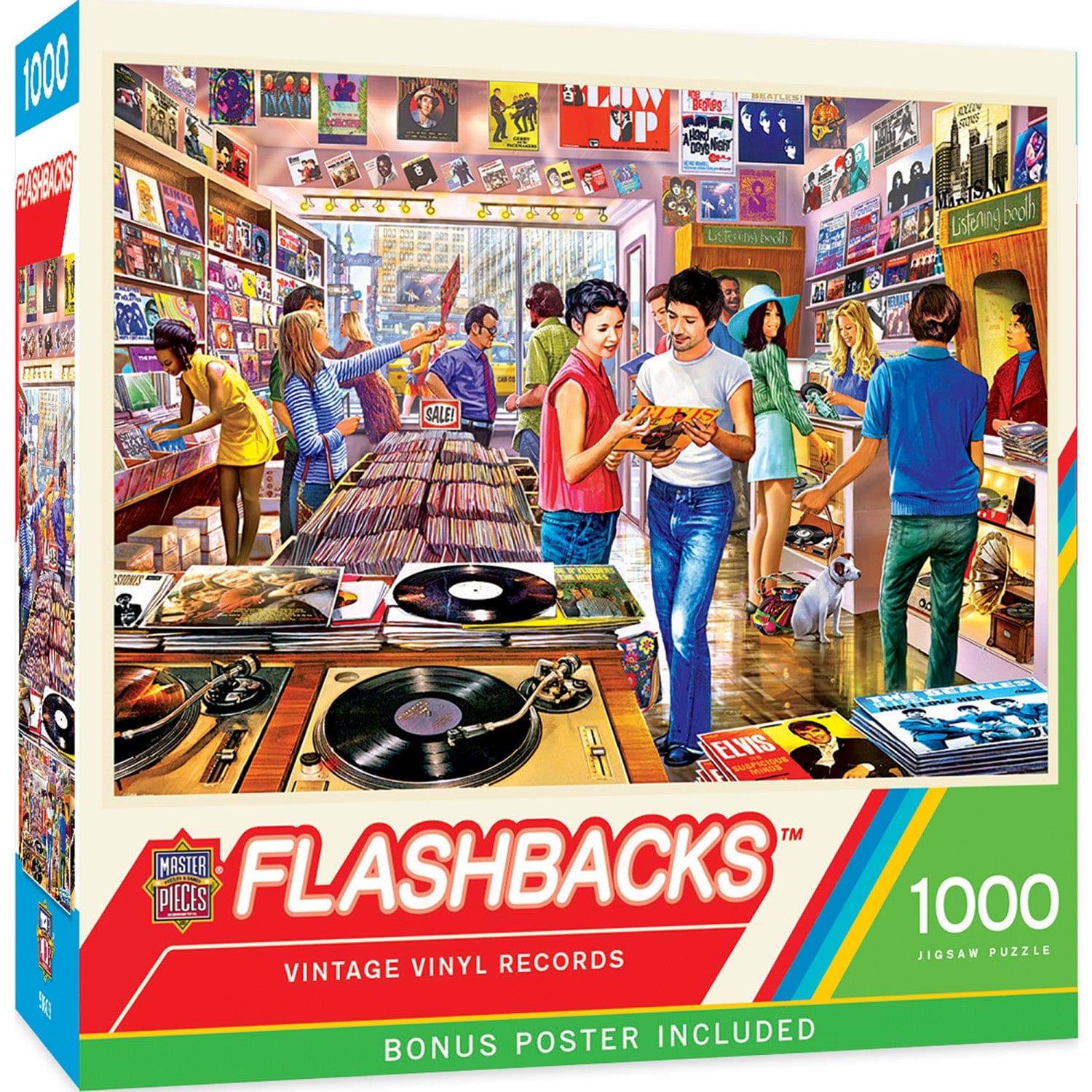 Flashbacks – Vintage Vinyl Records 1000 Piece Jigsaw Puzzle