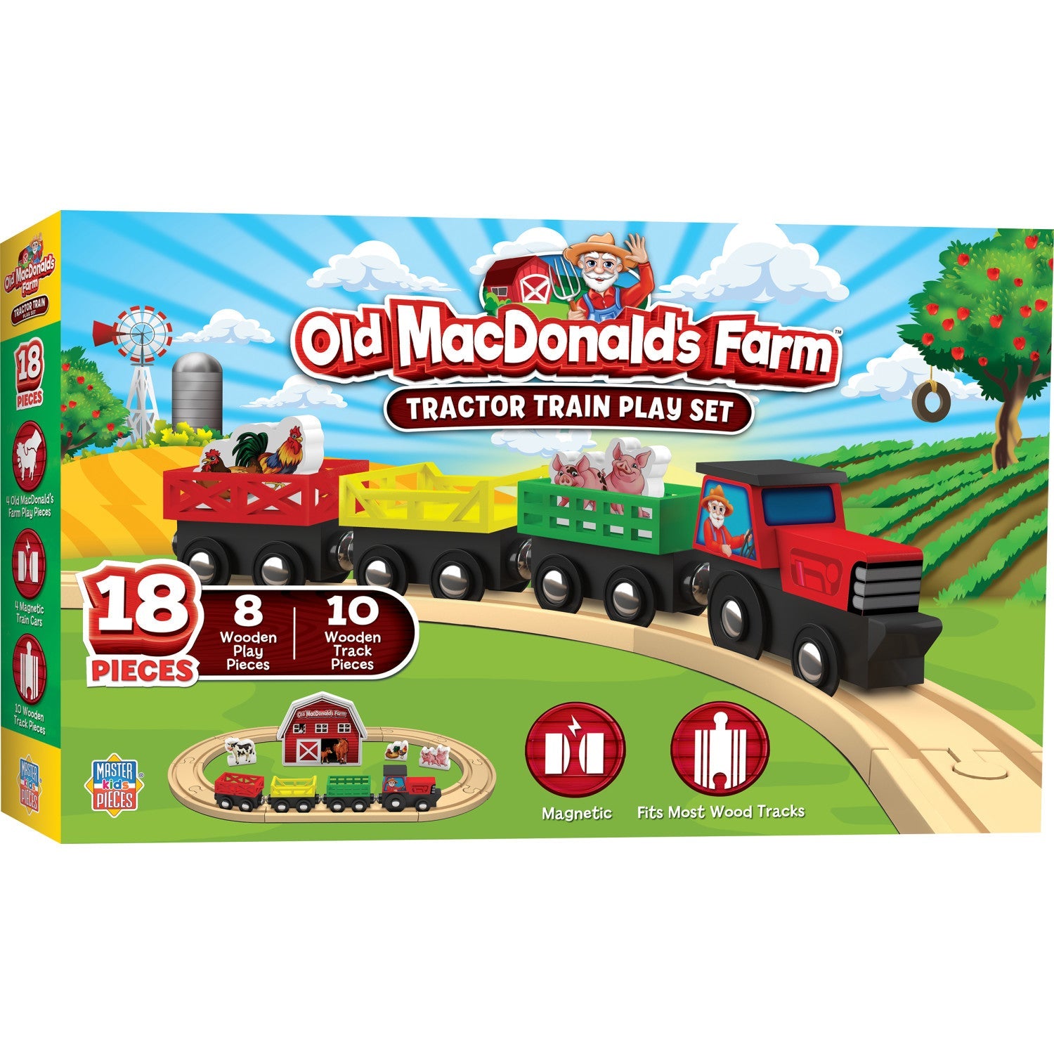 Old MacDonald’s Farm Tractor Train Play Set