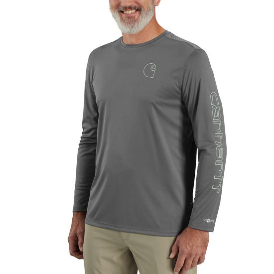 Carhartt Force Sun Defender Lightweight Long-Sleeve Logo Graphic T-Shirt 106164