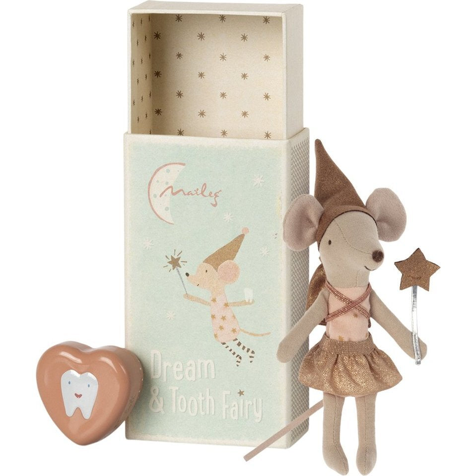 Maileg – Tooth Fairy Mouse in Matchbox – Rose