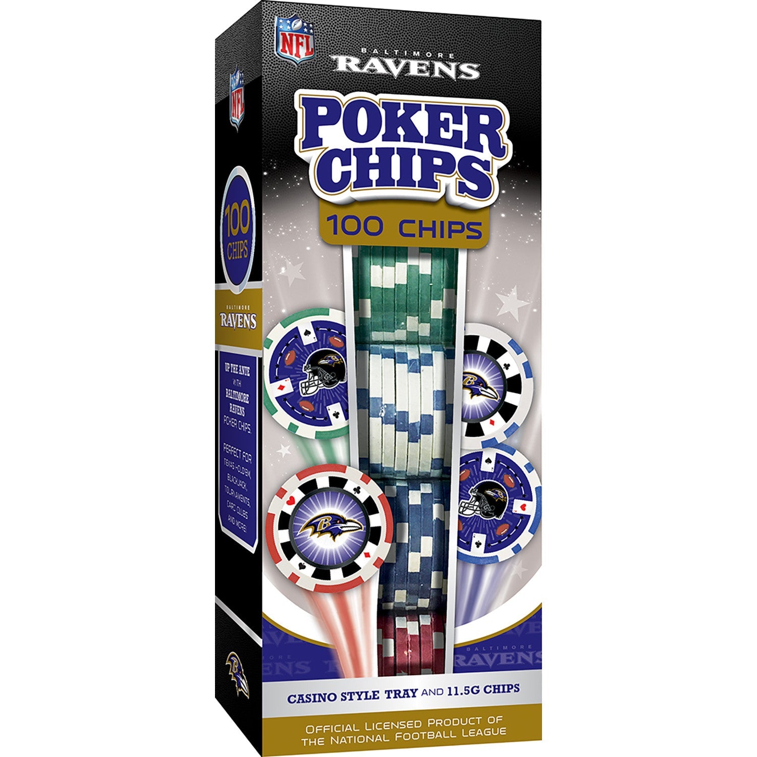 Baltimore Ravens 100 Piece Poker Chips