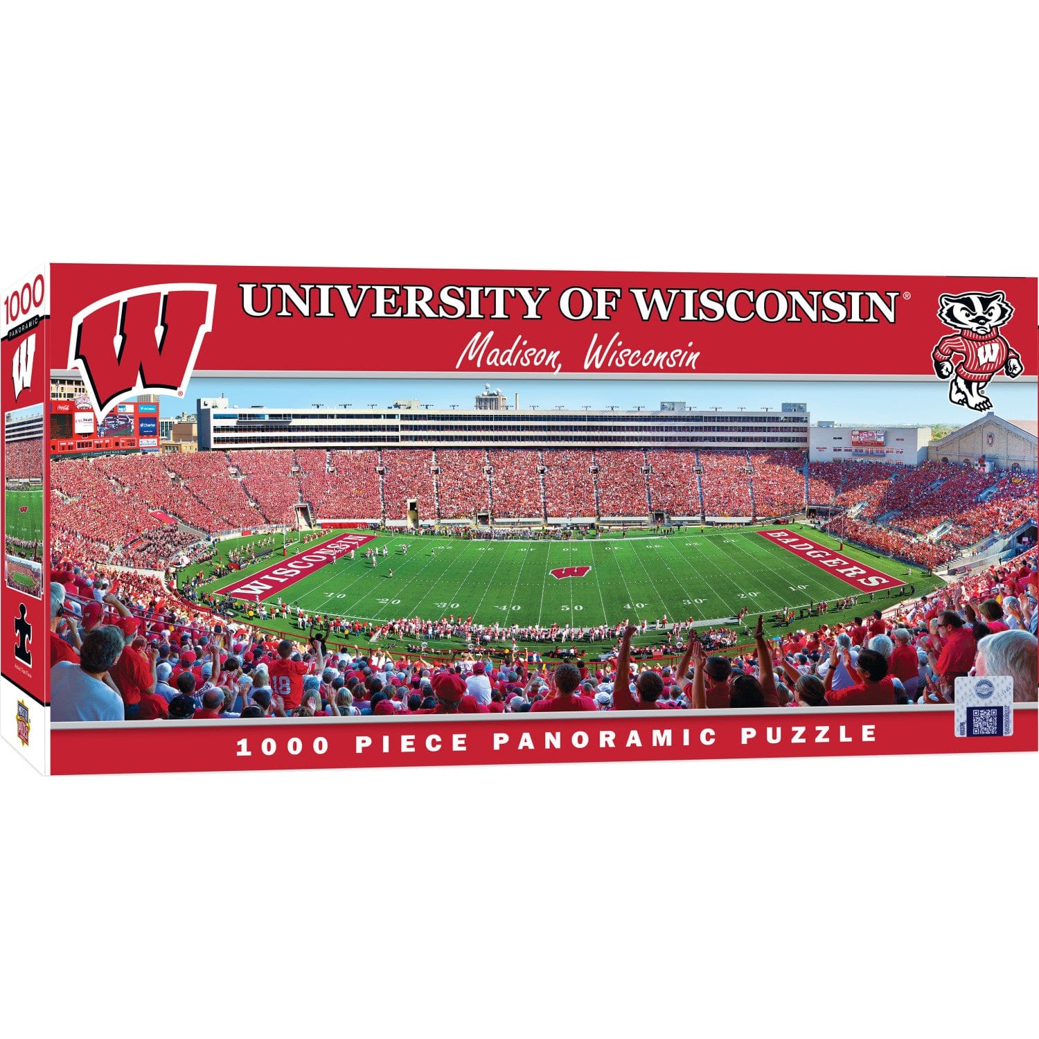 Wisconsin Badgers – 1000 Piece Panoramic Jigsaw Puzzle – Center View