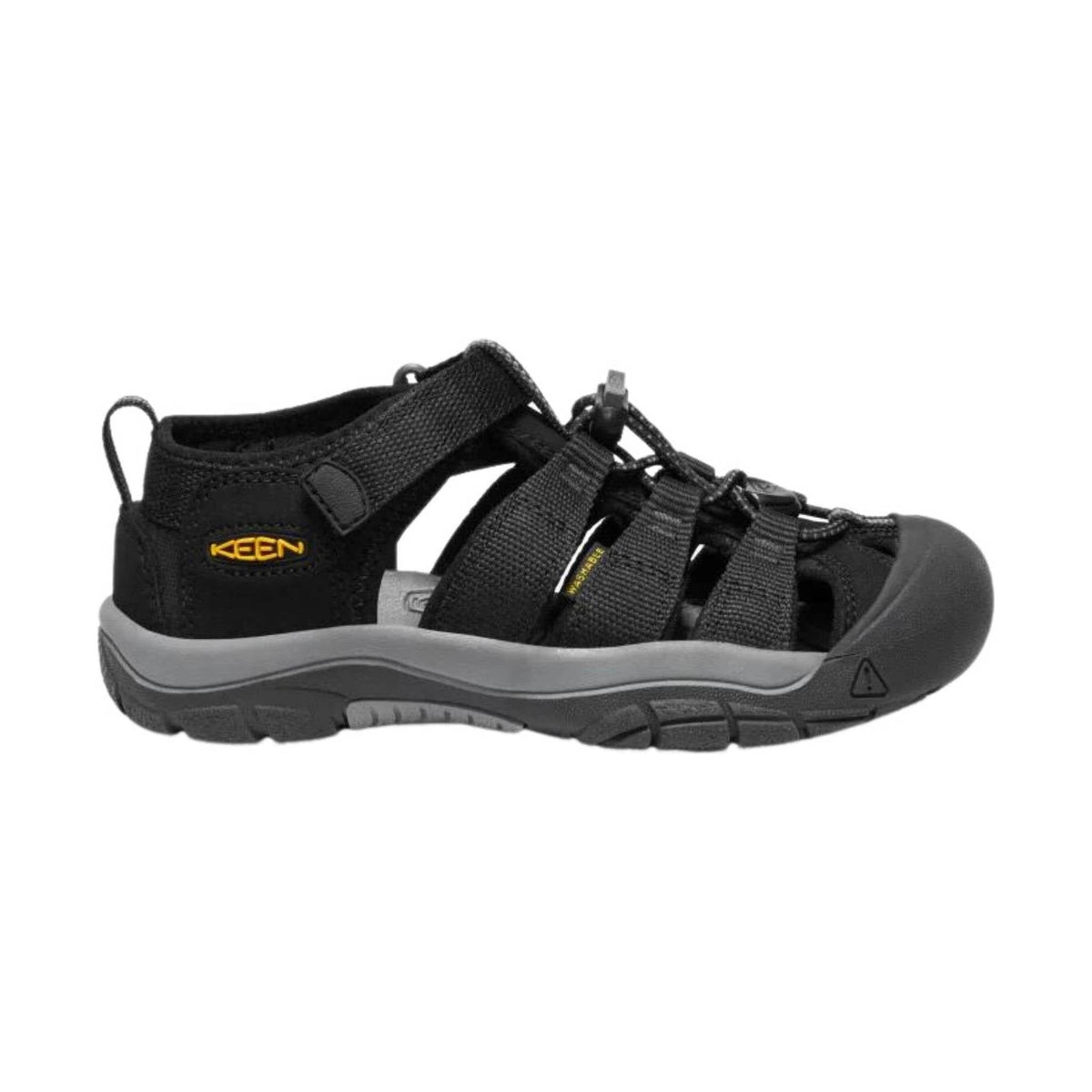 KEEN Big Kids’ Newport H2 – Black/Keen Yellow