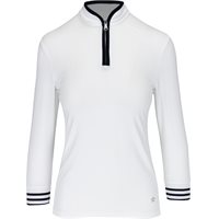 Ladies Lohla Sport The Carolyn 3/4 Sleeve Shirt in White