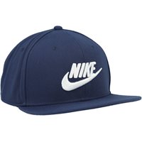 Nike DriFit Pro Structured Flat Bill Futura Lifestyle Hat in Midnight Navy / White