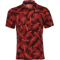 Nike DriFit Tour Pine Shirt in Dragon Red / White