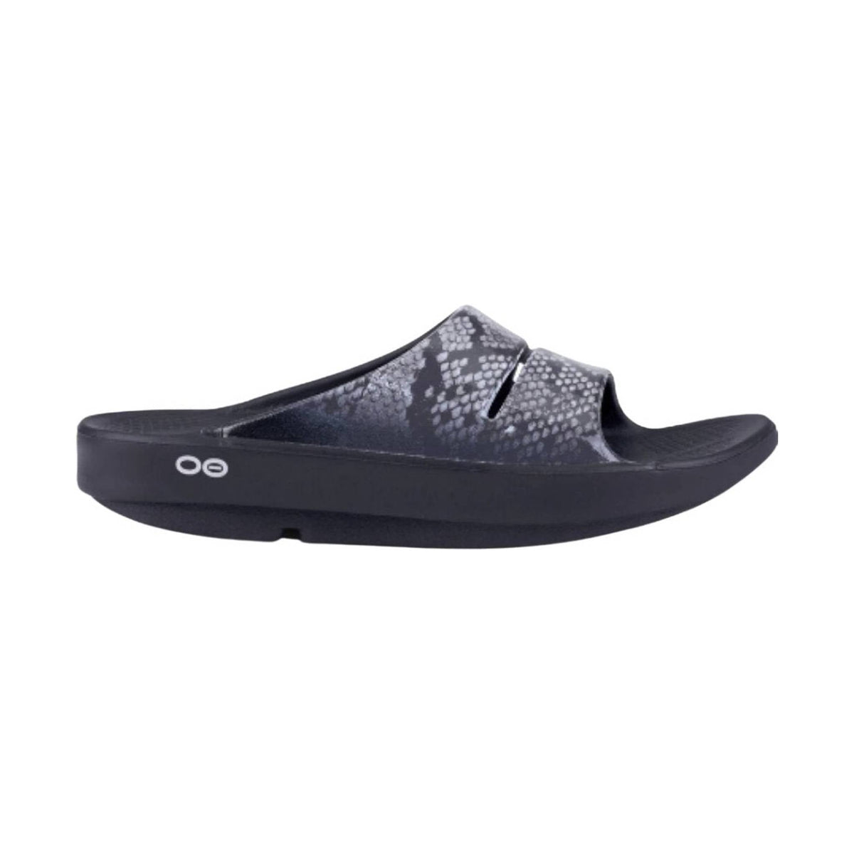 OOfos Women’s OOahh Limited Slide – Snake – ONLINE STORE CREDIT/EXCHANGE ONLY