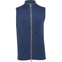 Peter Millar Crown Fleece FZ Sweater in Ocean Blue