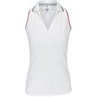 Ladies Puma Volition Rosie Sleeveless Shirt in Bright White / Ski Patrol