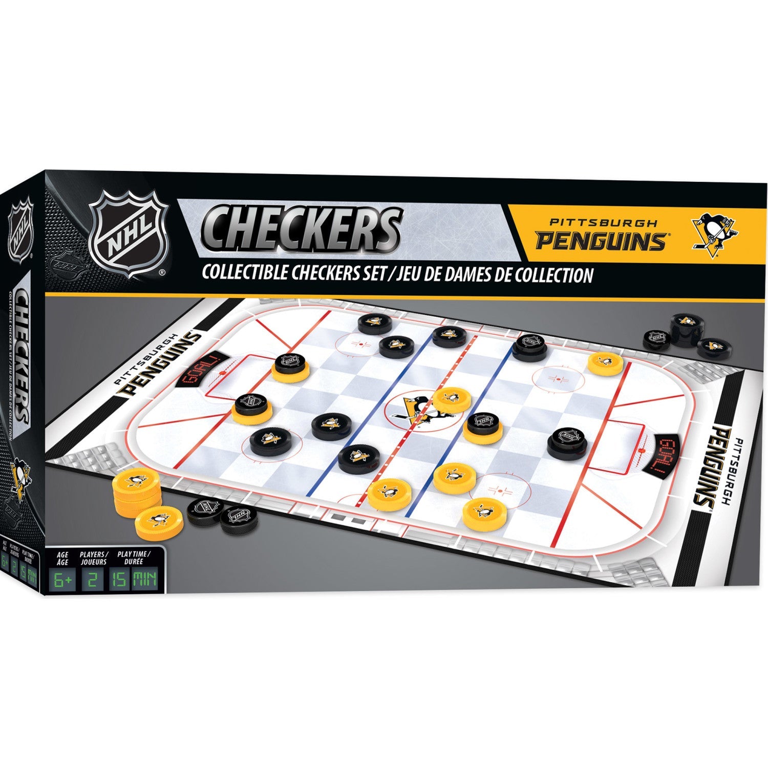 Pittsburgh Penguins Checkers Board Game